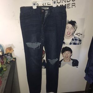 Ripped Dark Blue Jeans